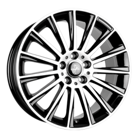 Jante aluminium Keskin KT18 Turbo, 9,5x20 ET35 5x120 72,6, black front polish
