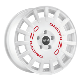 Jante aluminium OZ Rally Racing, 7x17 ET45 4x100 68, race white mit roter Schrift