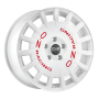 Jante aluminium OZ Rally Racing, 7x17 ET40 4x108 75, race white mit roter Schrift