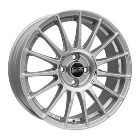 Jante aluminium OZ Superturismo LM, 7x17 ET37 4x100 68, matt race silber mit schwarzer Schrift