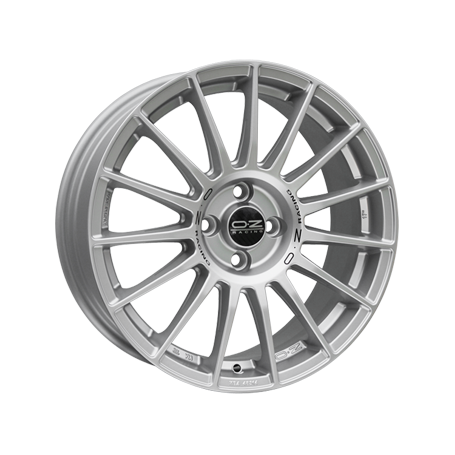 Jante aluminium OZ Superturismo LM, 7x17 ET42 4x100 68, matt race silber mit schwarzer Schrift