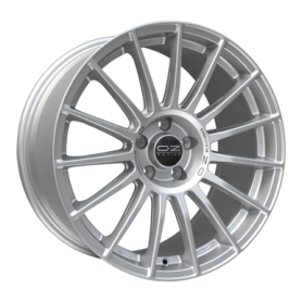 Jante aluminium OZ Superturismo LM, 7,5x17 ET35 5x100 68, matt race silber mit schwarzer Schrift