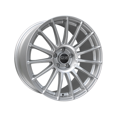 Jante aluminium OZ Superturismo LM, 7,5x17 ET35 5x100 68, matt race silber mit schwarzer Schrift