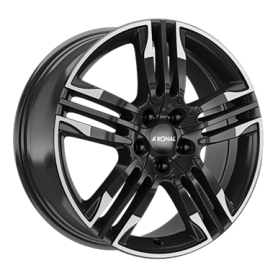 Jante aluminium Ronal R58 MCR, 10x22 ET21 5x112 66,5, jetblack-white rim