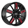 Jante aluminium Ronal R67 Red Right, 8,5x20 ET40 5x108 76, jetblack