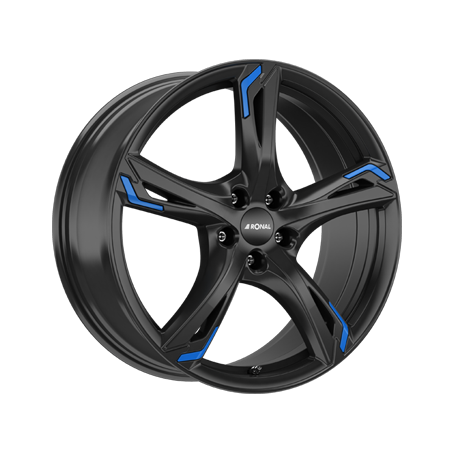 Jante aluminium Ronal R62 Blue, 8,5x20 ET40 5x108 76, jetblack blue