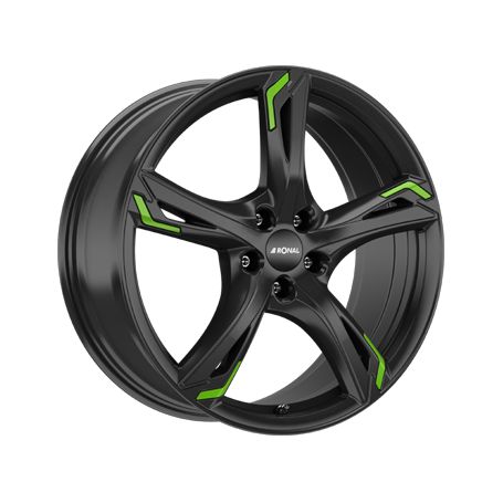 Jante aluminium Ronal R62 Green, 8,5x20 ET30 5x112 76, jetblack green