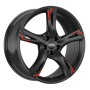 Jante aluminium Ronal R62 Red, 8,5x20 ET40 5x108 76, jetblack red