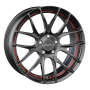 Jante aluminium Breyton Race GTS-R, 7x17 ET48 5x112 66,5, matt black red circle undercut