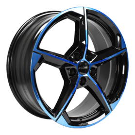 Jante aluminium Ronal R66, 8,5x20 ET35 5x112 76, jetblack-blue tinted