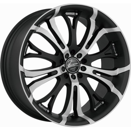 Pack de 4 jantes aluminium BARRACUDA TZUNAMEE MATT BLACK POLISHED 8x18 5x110/5x120 ET38 Ø72.6mm