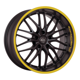 Jante aluminium Barracuda Voltec T6, 7x17 ET38 4x100 73,1, PureSports / Color Trim gelb