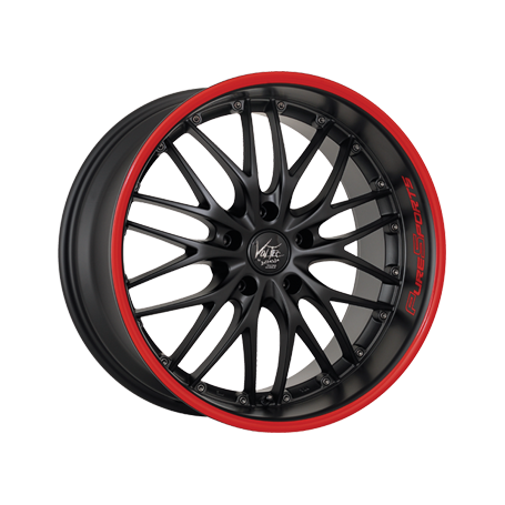 Jante aluminium Barracuda Voltec T6, 7x17 ET38 4x100 73,1, PureSports / Color Trim rot