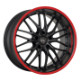 Jante aluminium Barracuda Voltec T6, 7x17 ET38 4x100 73,1, PureSports / Color Trim rot