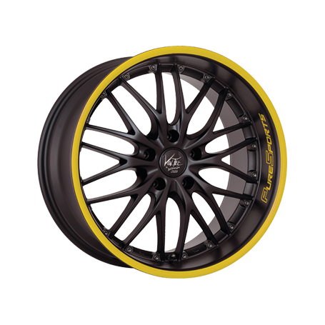 Jante aluminium Barracuda Voltec T6, 8x17 ET45 5x112 73,1, PureSports / Color Trim gelb