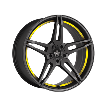 Jante aluminium Barracuda Starzz, 8x18 ET45 5x112 73,1, PureSports / undercut Color Trim gelb