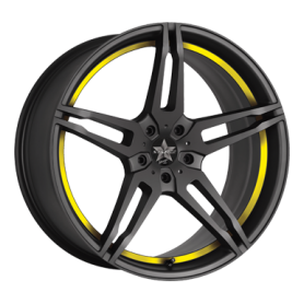 Jante aluminium Barracuda Starzz, 8,5x19 ET45 5x112 73,1, PureSports / undercut Color Trim gelb