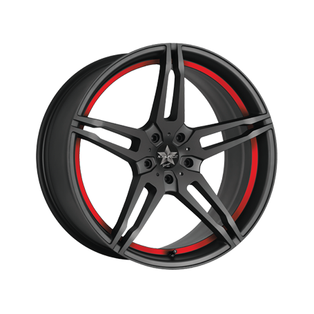 Jante aluminium Barracuda Starzz, 8x18 ET45 5x112 73,1, PureSports / undercut Color Trim rot