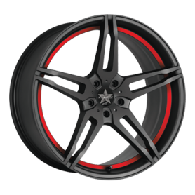 Jante aluminium Barracuda Starzz, 8,5x19 ET45 5x112 73,1, PureSports / undercut Color Trim rot