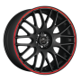 Jante aluminium Barracuda Karizzma, 8x18 ET32 5x100 73,1, PureSports / Color Trim rot