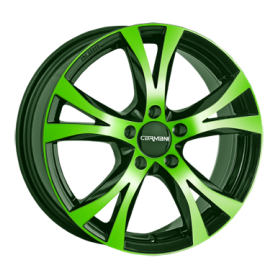 Jante aluminium Carmani 9 Compete, 6,5x15 ET38 5x100 57,1, neon green polish